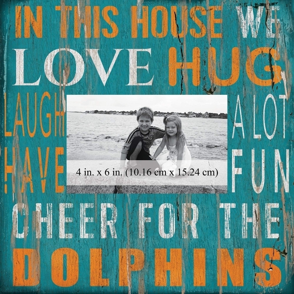 Miami Dolphins "In This House" 10x10 Rustic Frame